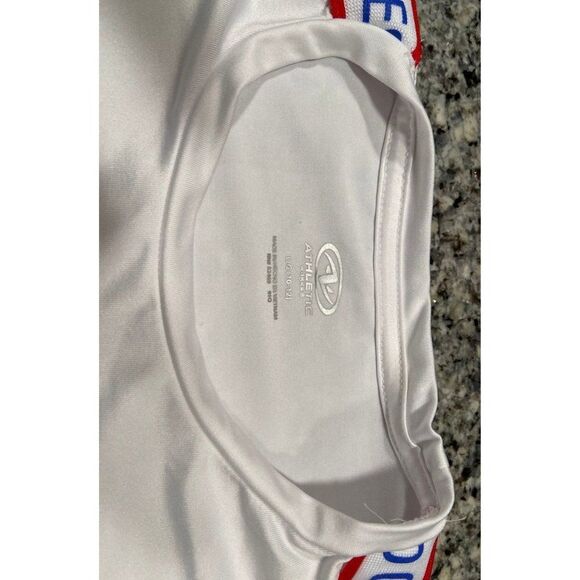 Youth long sleeve white athletic top - Picture 3 of 5